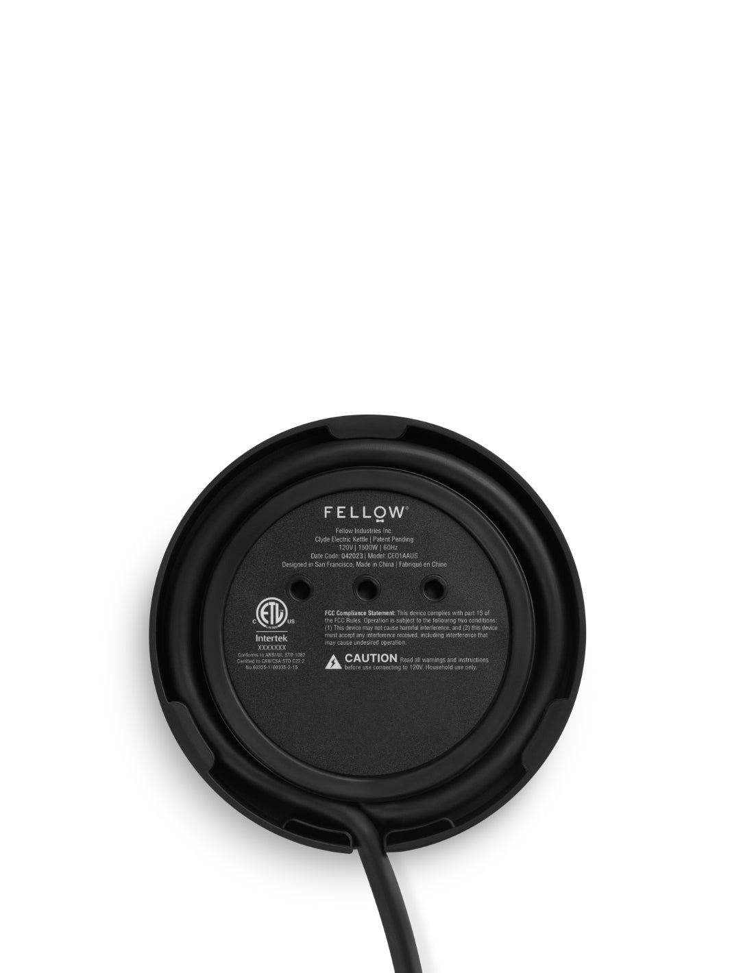 FELLOW Clyde Electric Kettle (120V) (1500ml/50oz) (Matte Black) (Damaged Box)