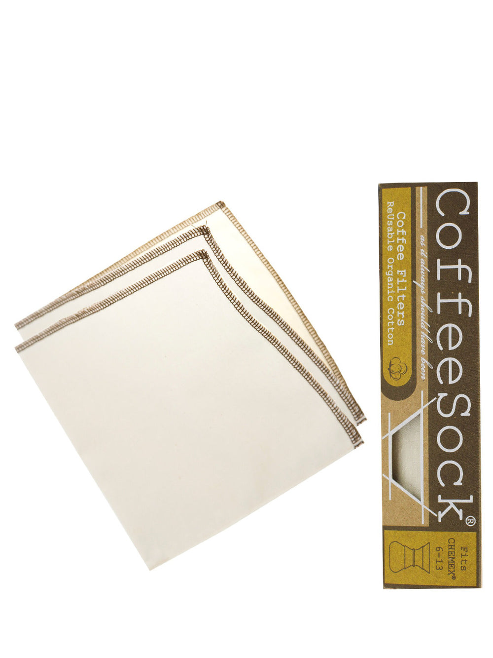 Photo of CoffeeSock Large CHEMEX® Filter (6-13 Cup) ( ) [ CoffeeSock ] [ Cloth Filters ]
