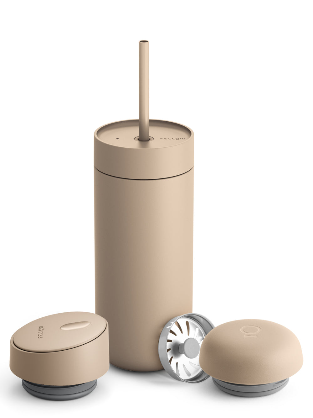 Photo of FELLOW Carter 3-in-1 Sip System (16oz/474ml) ( Sand Dune ) [ Fellow ] [ Reusable Cups ]