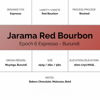 Photo of Epoch Chemistry - Epoch 6: Jarama Red Bourbon Espresso ( Default Title ) [ Epoch Chemistry ] [ Coffee ]