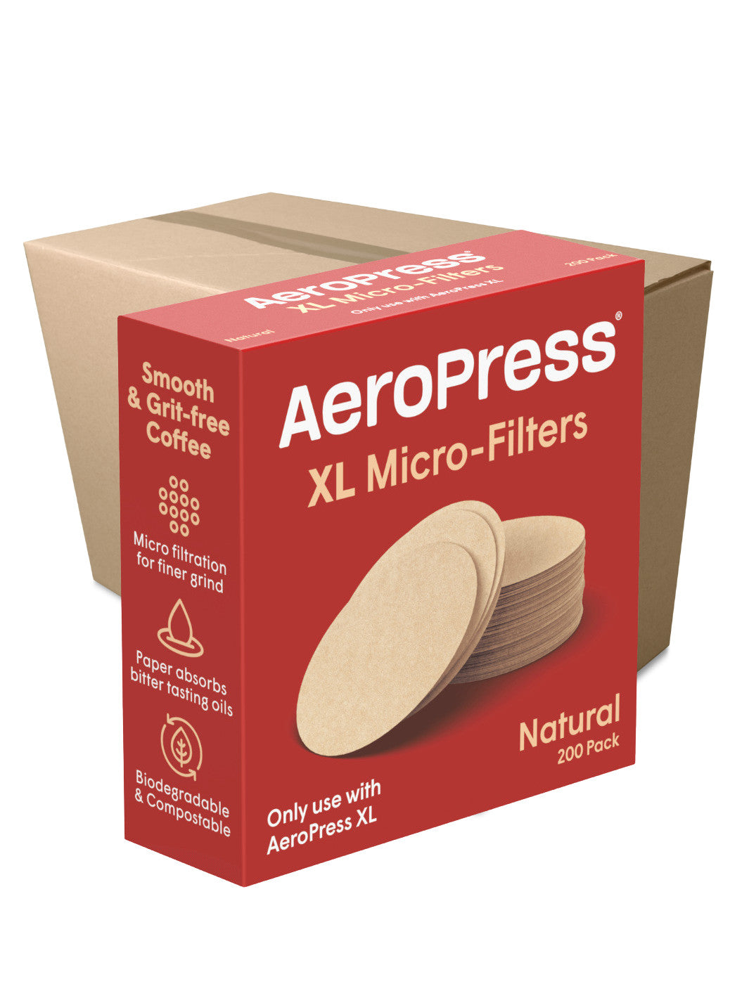 AeroPress XL Natural Microfilters (200-Pack)