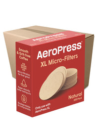 Photo of AeroPress XL Natural Microfilters (200-Pack) ( 12 Units 1 Case ) [ AeroPress ] [ Paper Filters ]