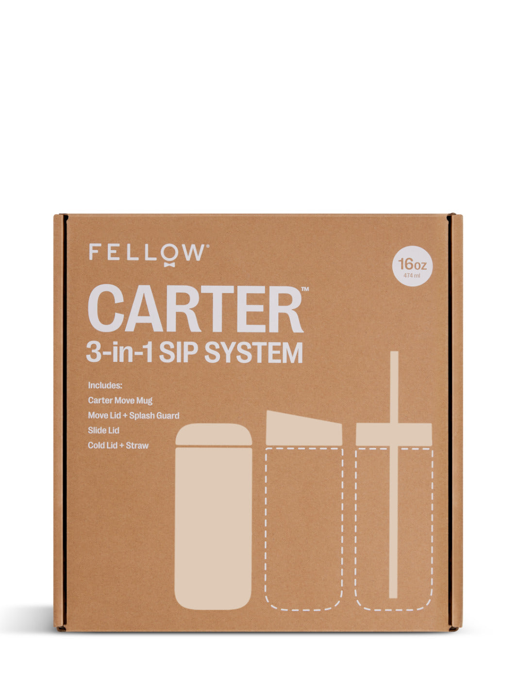 FELLOW Carter 3-in-1 Sip System (16oz/474ml)