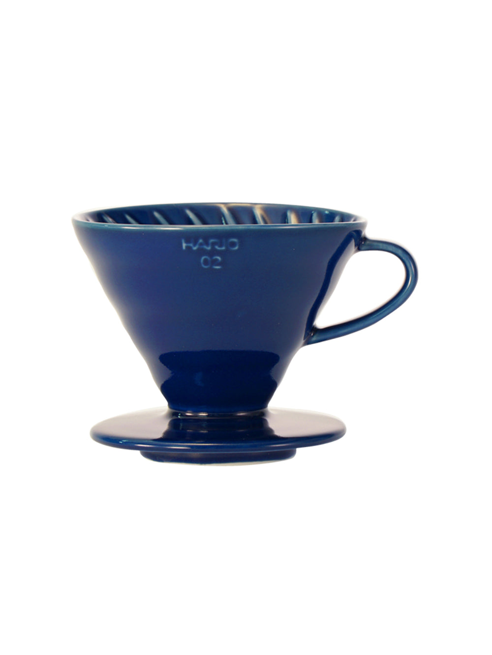 Photo of HARIO V60-02 Dripper (Ceramic) ( Indigo Blue Standard (JP/EN) ) [ HARIO ] [ Pourover Brewers ]