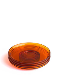 Photo of HUSKEE Renew Classic Saucer (6-16oz/177-473ml) (4-Pack) ( Amber ) [ Huskee ] [ Saucers ]