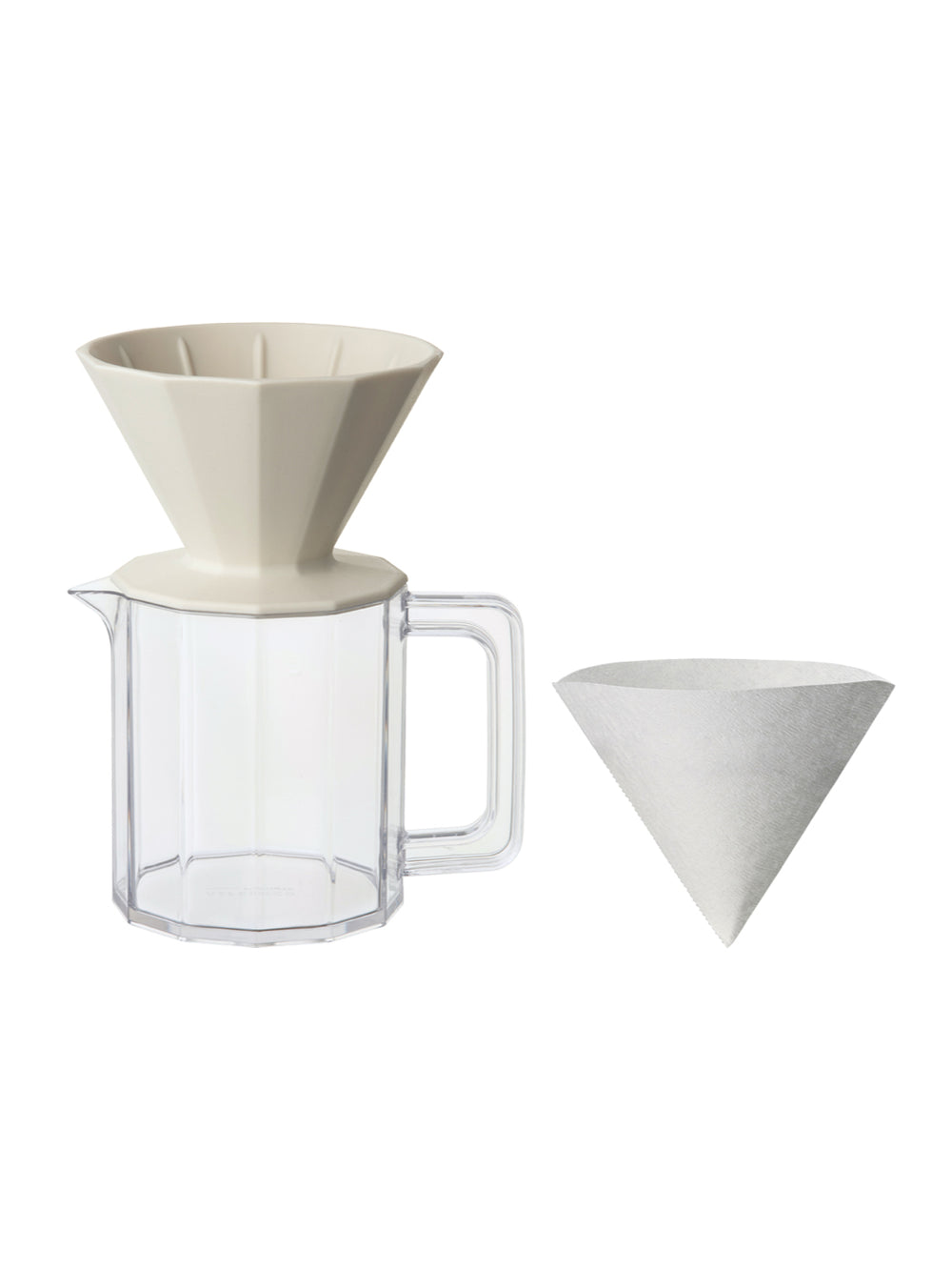 Photo of KINTO ALFRESCO Brewer Jug Set (4-Cup) ( Beige ) [ KINTO ] [ Coffee Kits ]