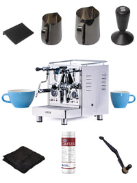 Photo of LUCCA M58 Dual Boiler Espresso Machine ( Stainless Steel Kokako (blue) ) [ LUCCA ] [ Espresso Machines ]