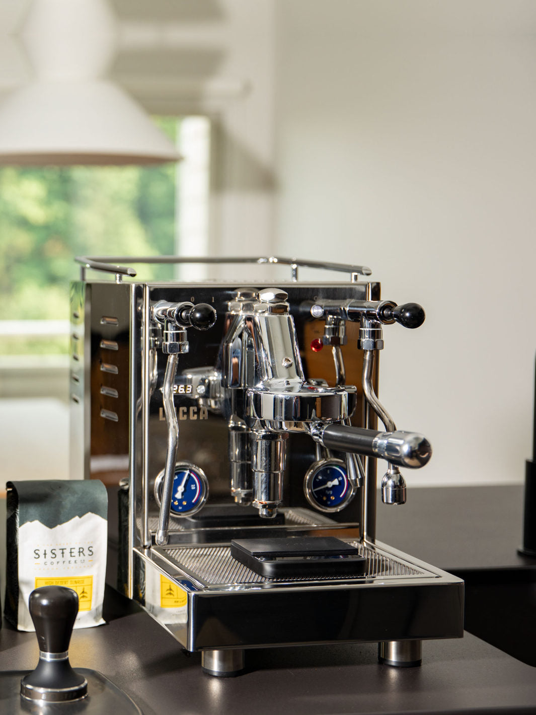 LUCCA X58 Espresso Machine Stainless Steel Minor Aesthetic Defect Yard Sale Eight Ounce Coffee