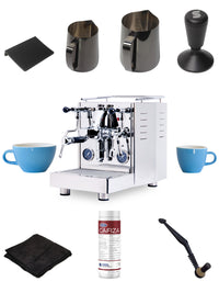 Photo of LUCCA X58 Espresso Machine ( Stainless Steel Kokako (blue) ) [ LUCCA ] [ Espresso Machines ]