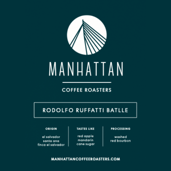 Photo of Manhattan - Rodolfo Ruffatti Batlle: Washed, El Salvador (250g) ( Default Title ) [ Manhattan Coffee Roasters ] [ Coffee ]