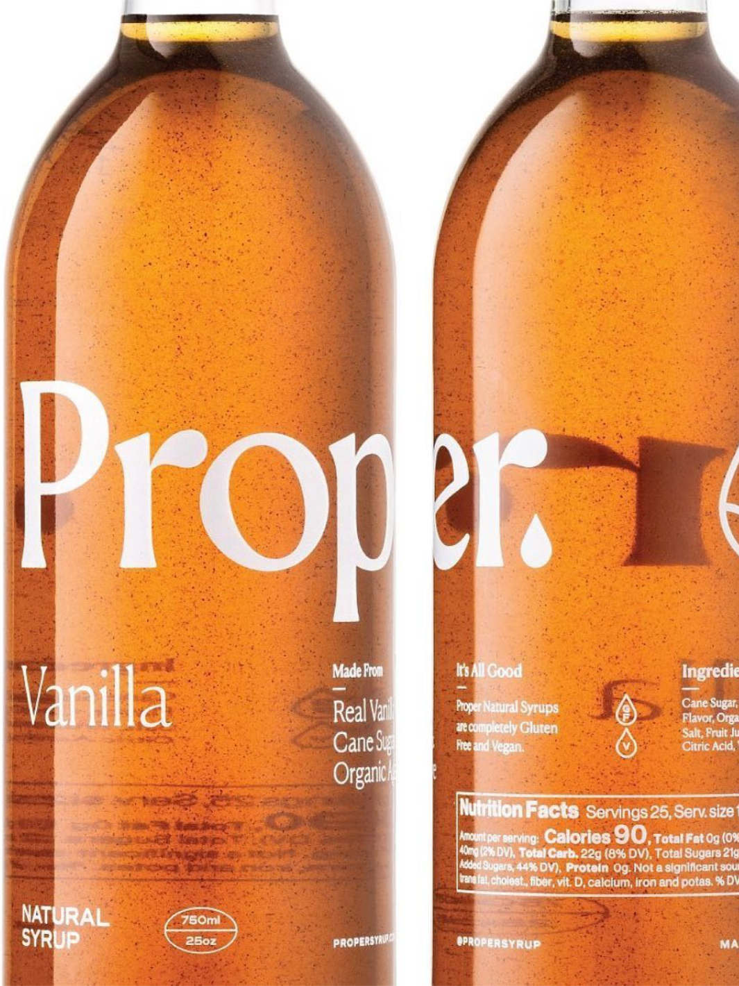 PROPER Vanilla Syrup (750ml/25oz)