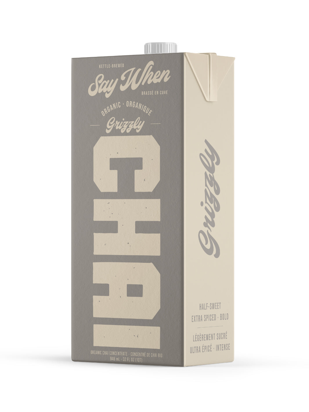 SAY WHEN Organic Grizzly Chai Concentrate (Half Sweet & Extra Spiced)