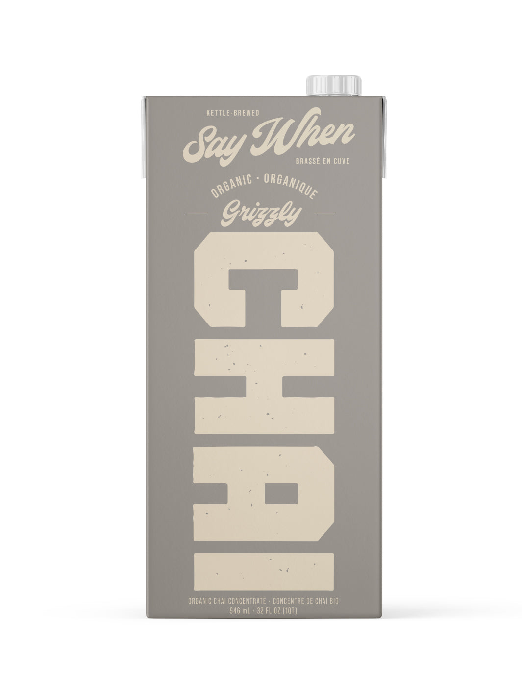 SAY WHEN Organic Grizzly Chai Concentrate (Half Sweet & Extra Spiced)