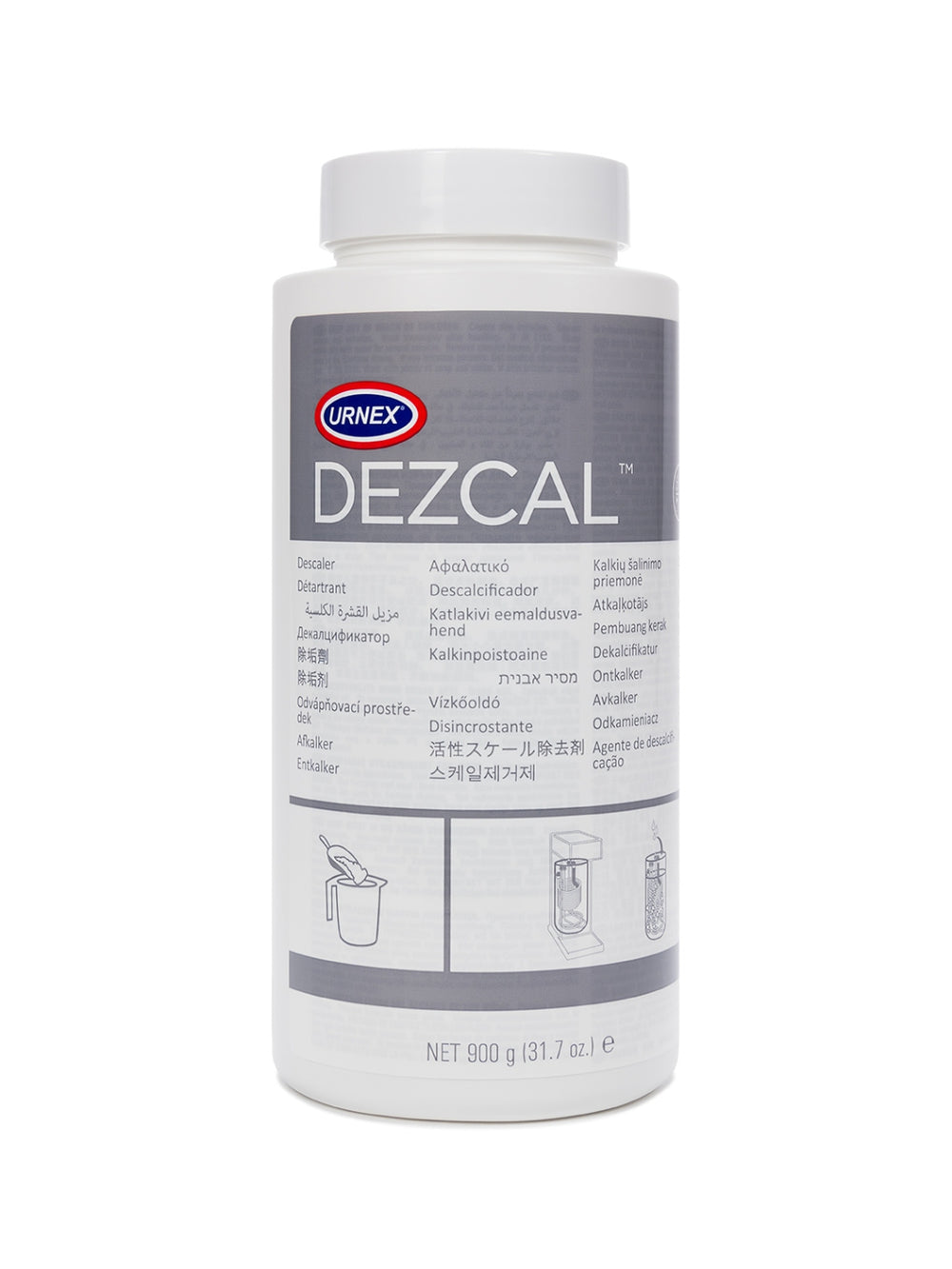 Photo of URNEX Dezcal Powder Jar (900g/31.7oz) ( Default Title ) [ Urnex ] [ Cleaners ]