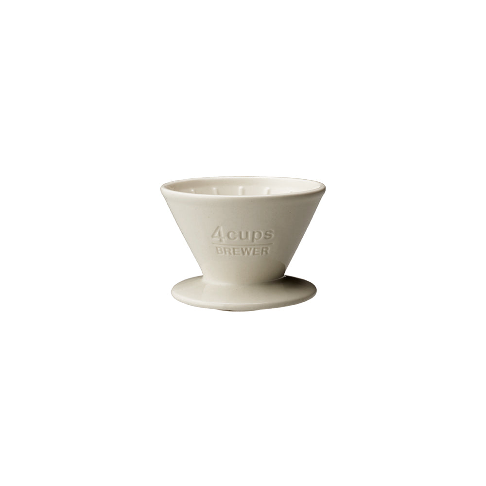 Photo of KINTO SLOW COFFEE STYLE Porcelain Brewer 4-Cup ( White ) [ KINTO ] [ Pourover Brewers ]