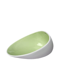 Photo of COOKPLAY Jomon Large Bowl-Plate (18x14cm/7.1x5.5in) ( Glazed Green ) [ Cookplay ] [ Bowls ]