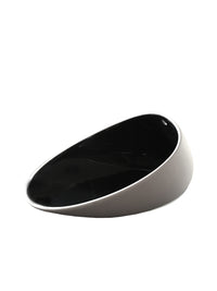 Photo of COOKPLAY Jomon Large Bowl-Plate (18x14cm/7.1x5.5in) ( Glazed Black ) [ Cookplay ] [ Bowls ]