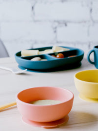 Photo of EKOBO Bambino Silicone Divided Plate with Suction Foot ( ) [ EKOBO ] [ Plates ]