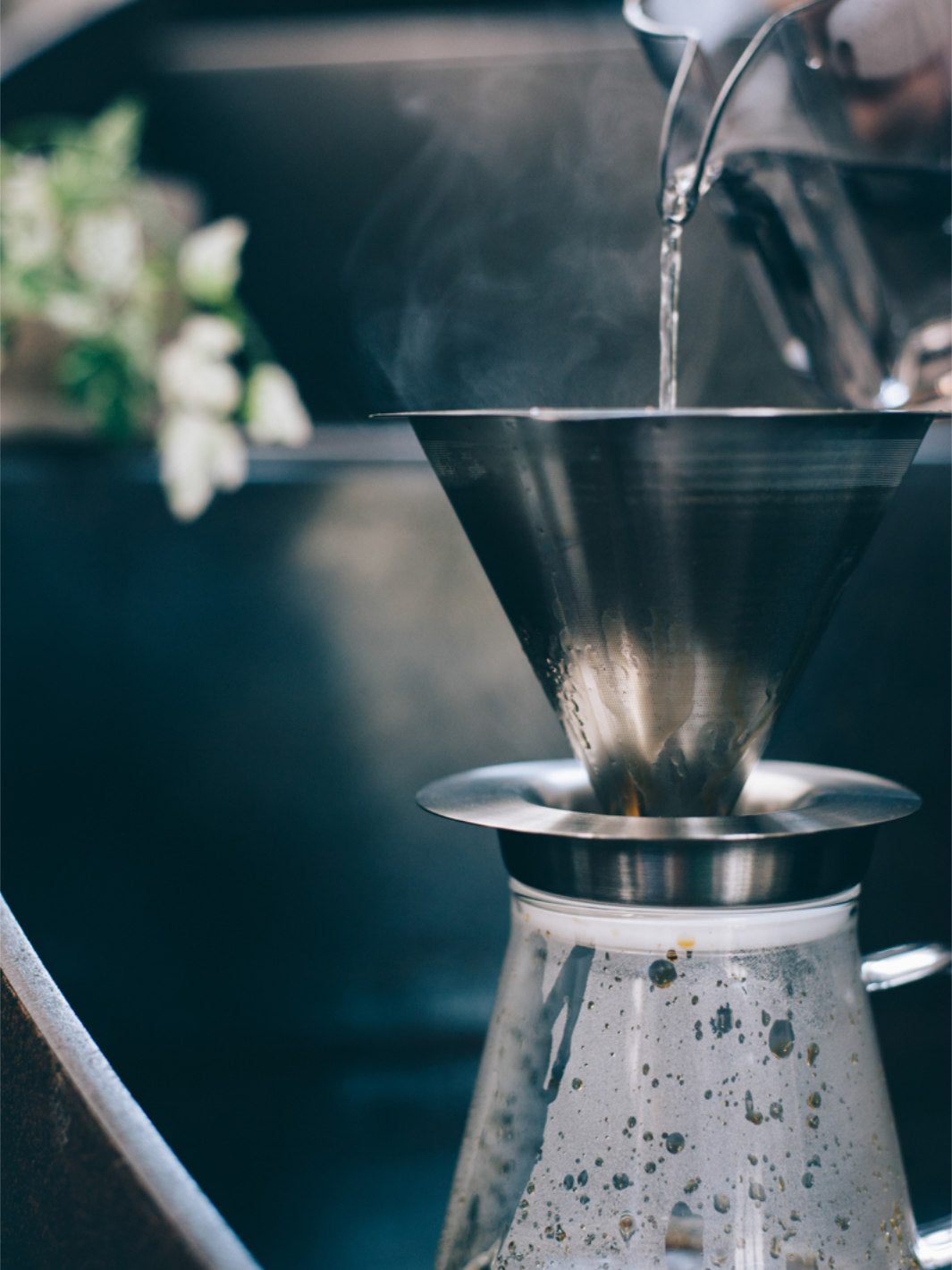 Hario Dripper Per Caffè DMD-02-HSV In Acciaio Inox – Filtro A Rete Per V60 (1-4 Tazze)