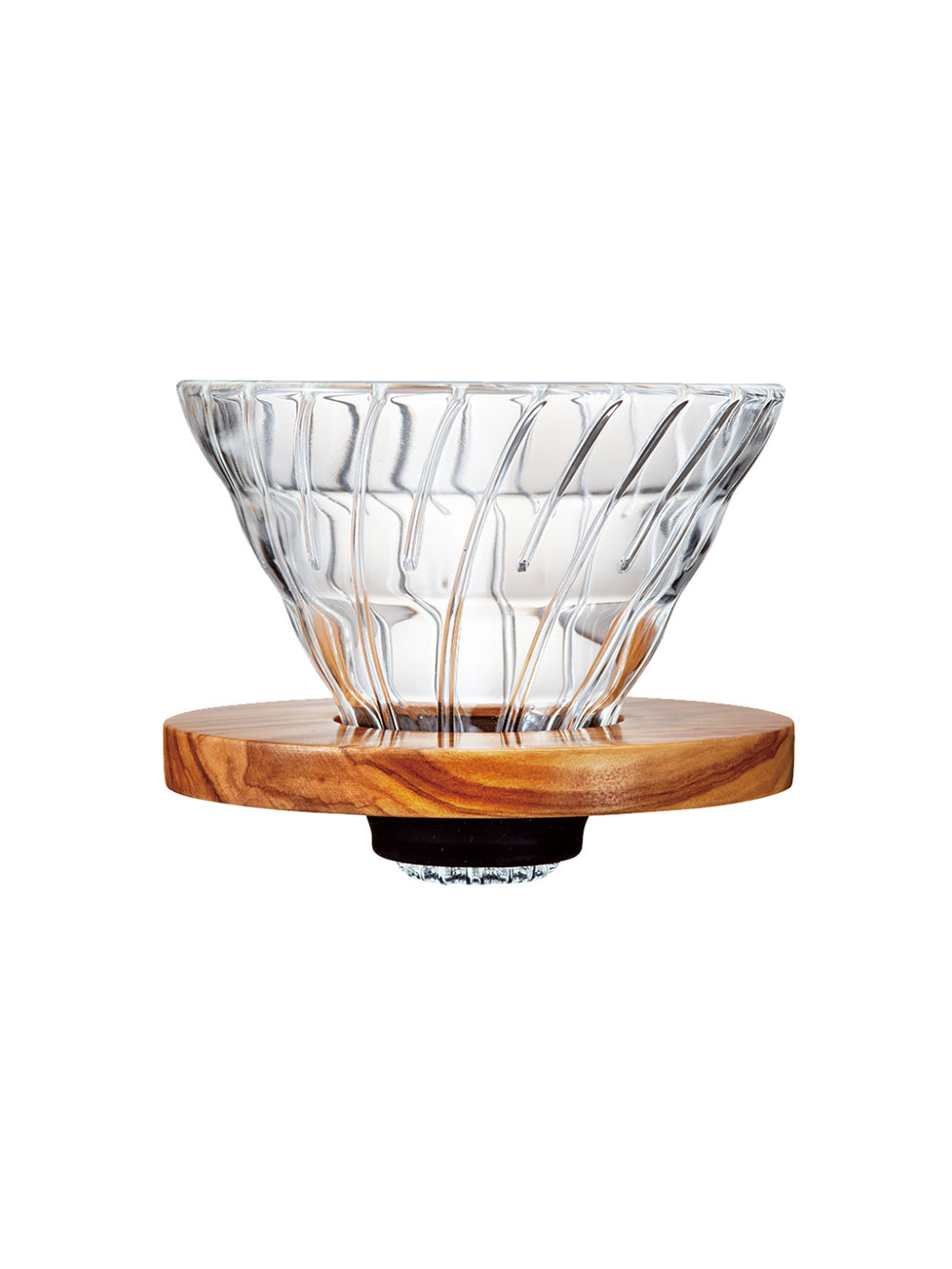 Photo of HARIO V60-02 Glass Dripper (Olive Wood) ( Default Title ) [ HARIO ] [ Pourover Brewers ]