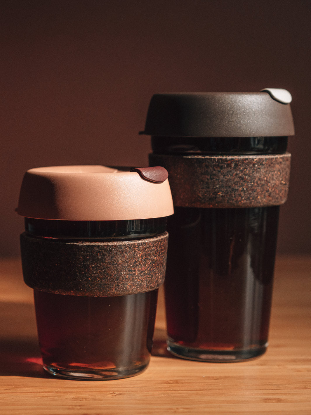 KeepCup 12oz Reusable Coffee Cup. Toughened Glass Cup & Natural Cork Band.  12-Ounce/Medium, Press