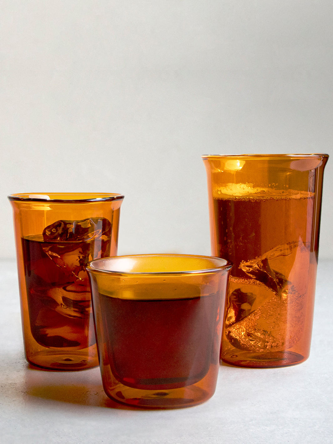 KINTO CAST AMBER Double Wall Glass (290ml/9.9oz) / Coffee Glasses