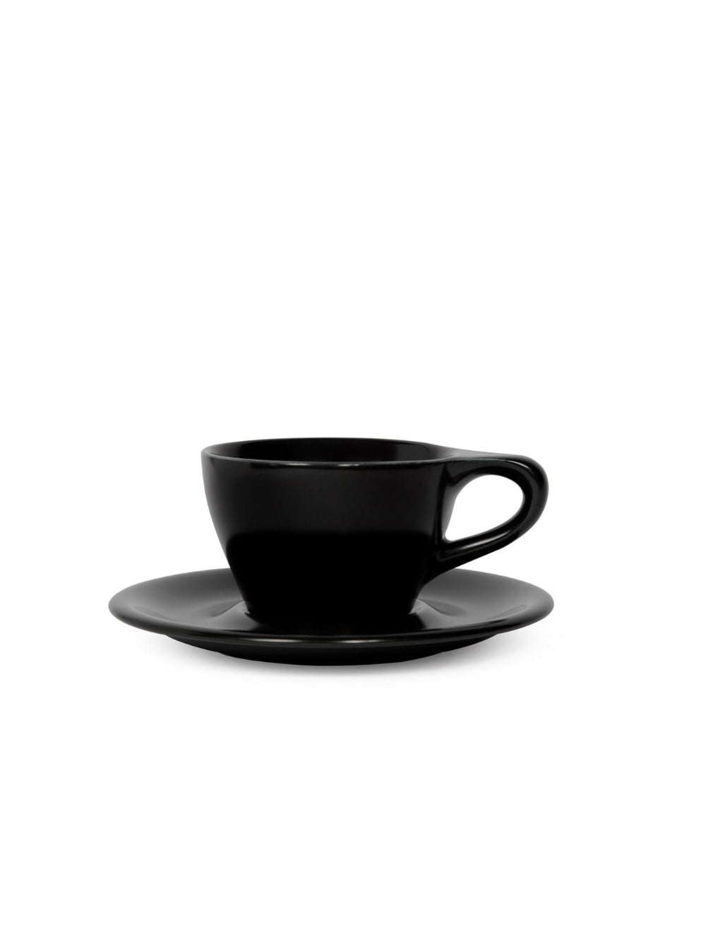 Photo of notNeutral LINO Double Cappuccino Cup & Saucer (6oz/177ml) ( Black ) [ notNeutral ] [ Coffee Cups ]