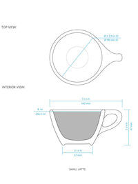 Photo of notNeutral LINO Small Latte Cup & Saucer (8oz/237ml) ( ) [ notNeutral ] [ Coffee Cups ]
