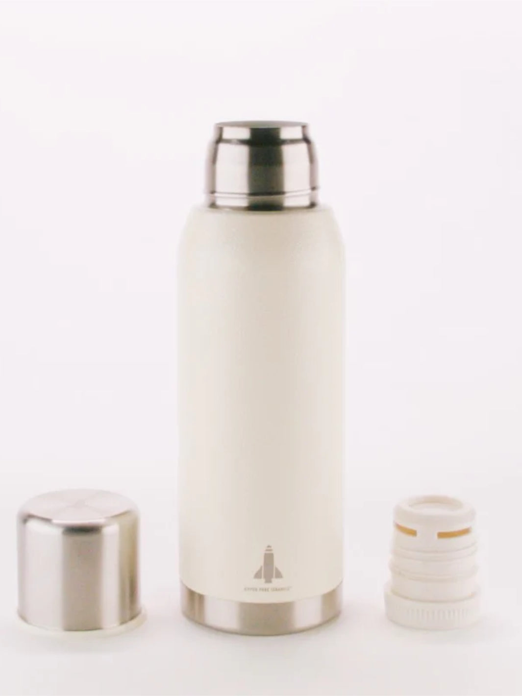 Qtqgoitem Plastic Tea Coffee Vacuum Flask Bottle 350ml Capacity White  Yellow (Model: 943 c28 150 817 b36)