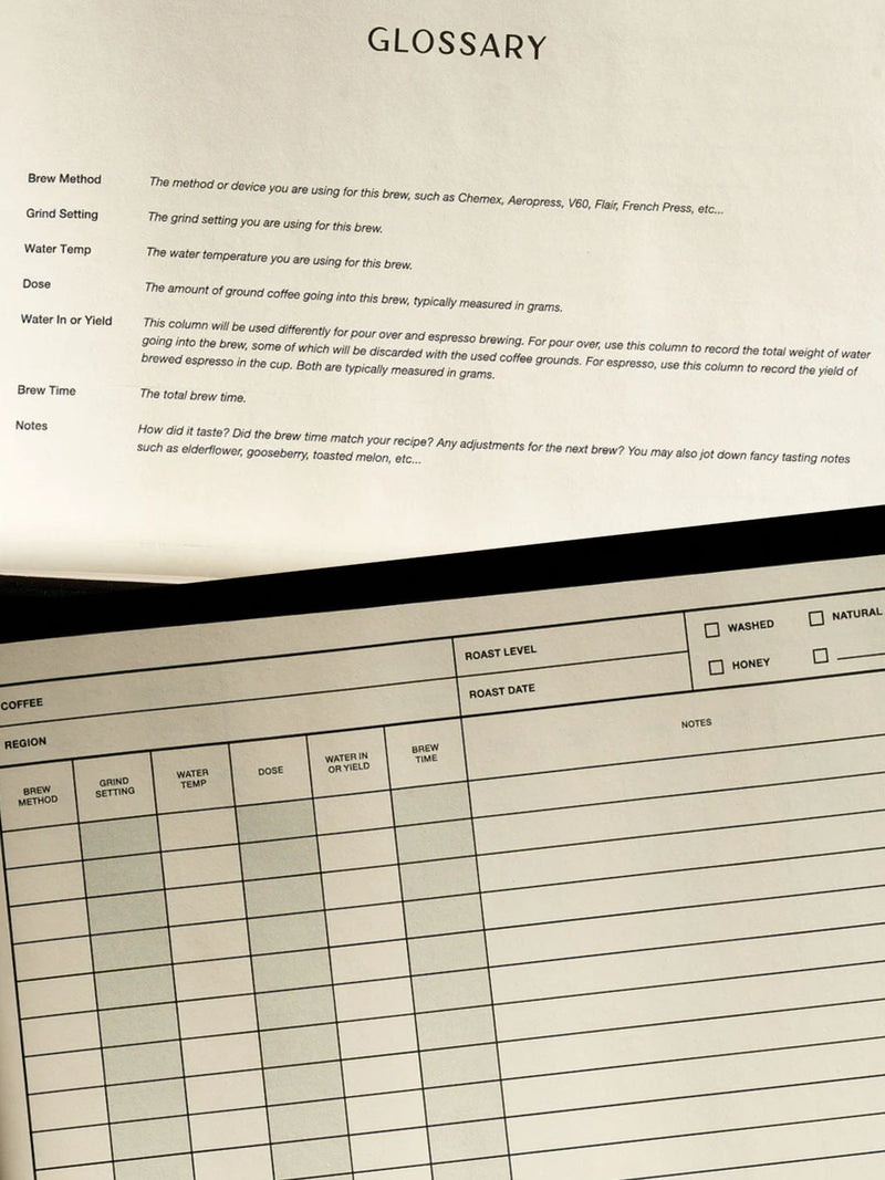 The Coffee Brewer's Logbook Eight Ounce Coffee